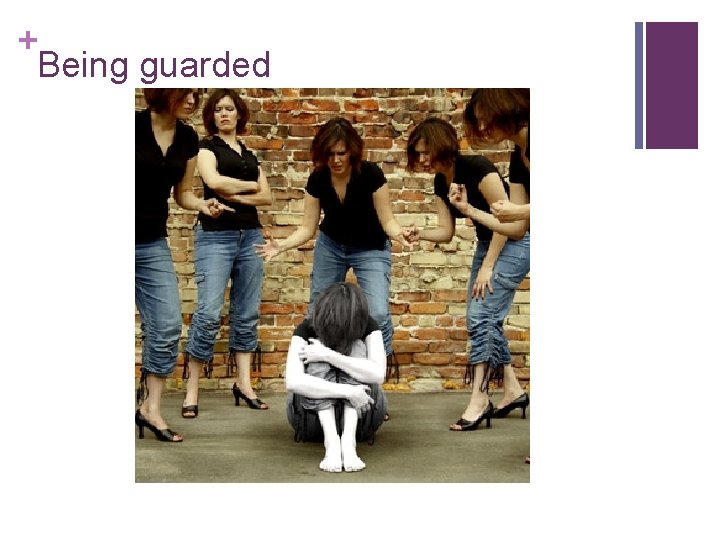 + Being guarded 