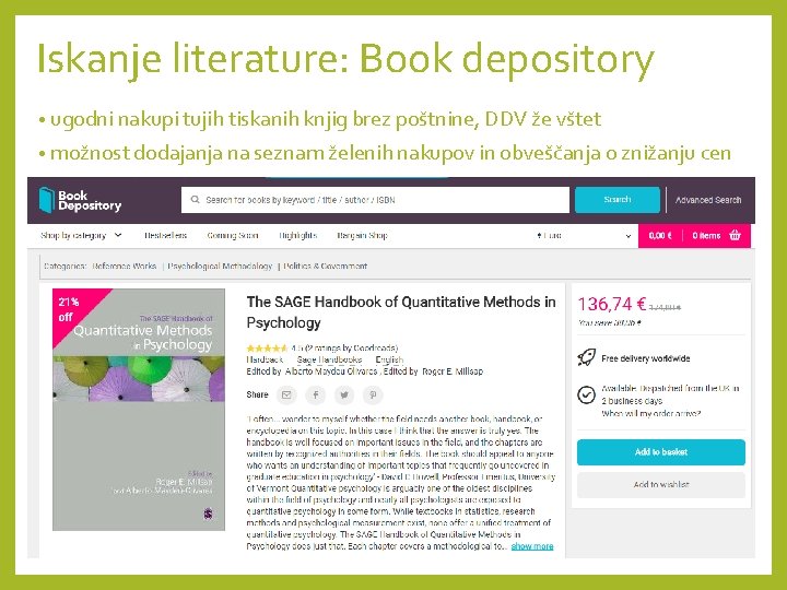Iskanje literature: Book depository • ugodni nakupi tujih tiskanih knjig brez poštnine, DDV že
