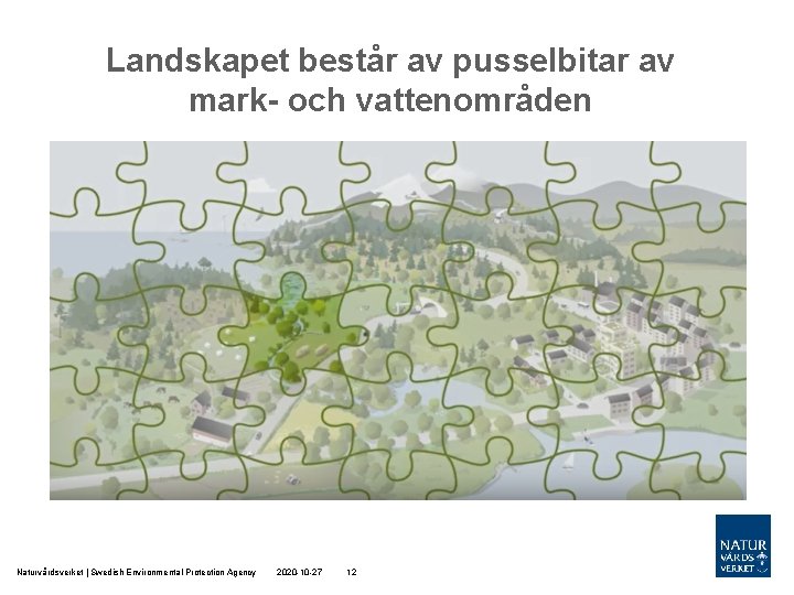 Landskapet består av pusselbitar av mark- och vattenområden Naturvårdsverket | Swedish Environmental Protection Agency
