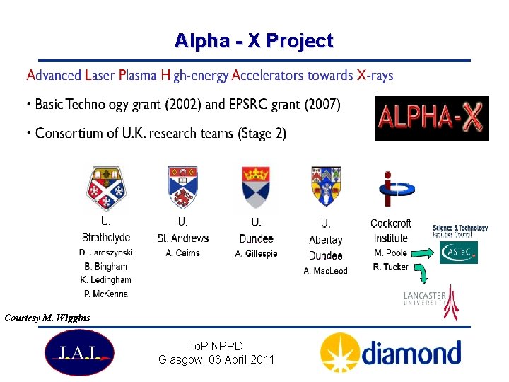 Alpha - X Project Courtesy M. Wiggins Io. P NPPD Glasgow, 06 April 2011
