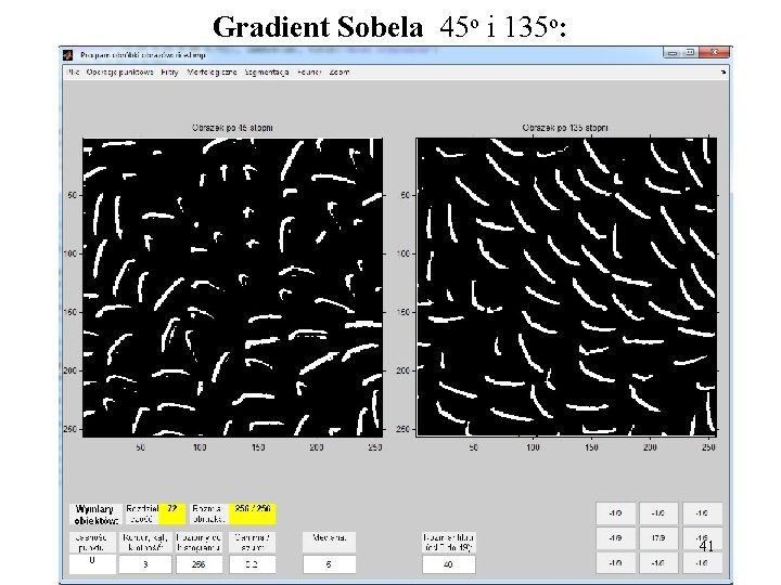 Gradient Sobela 45 o i 135 o: 41 