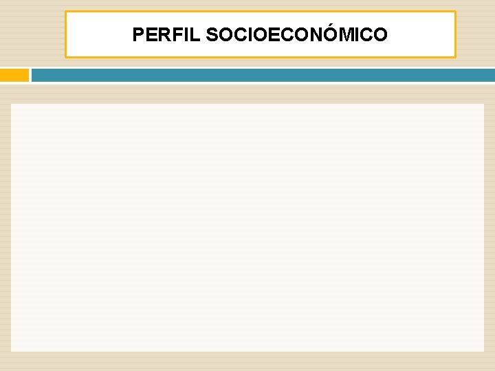 PERFIL SOCIOECONÓMICO 