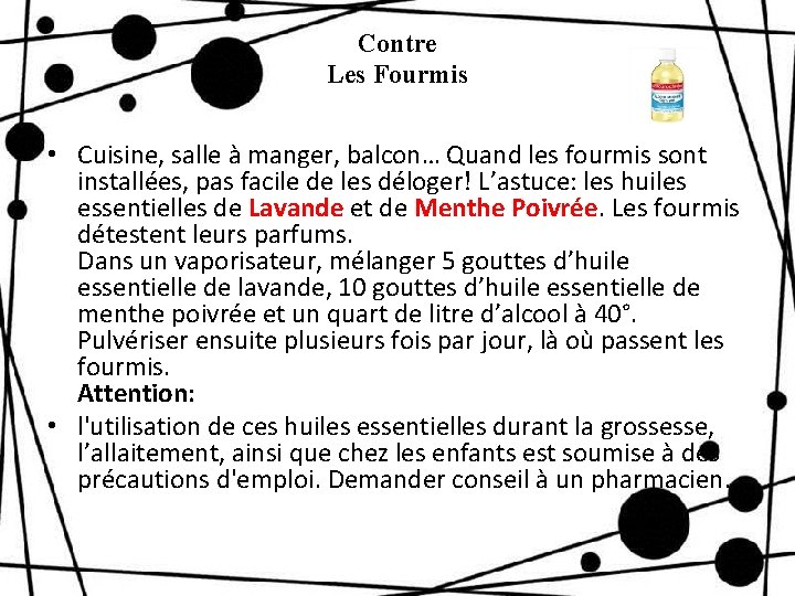 Contre Les Fourmis • Cuisine, salle à manger, balcon… Quand les fourmis sont installées,