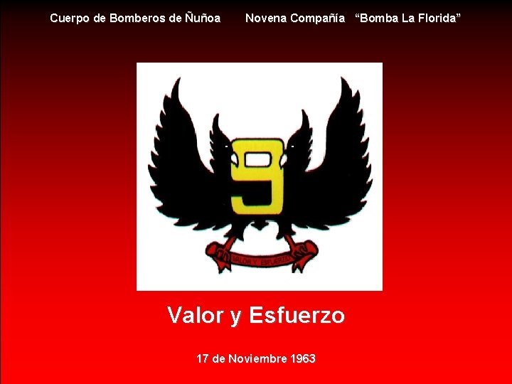 Cuerpo de Bomberos de Ñuñoa Novena Compañía “Bomba La Florida” Valor y Esfuerzo 17