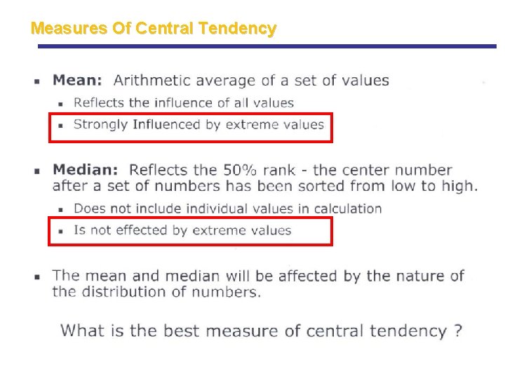 Measures Of Central Tendency Measures Of Central Tendency