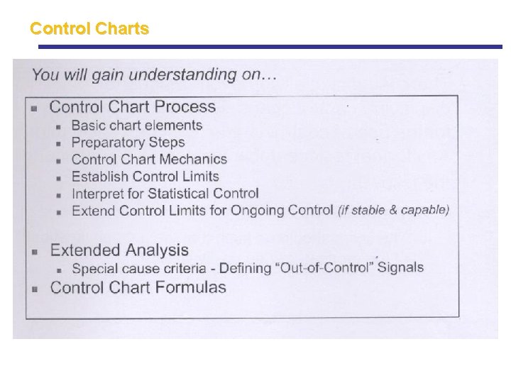 Control Charts Control Charts