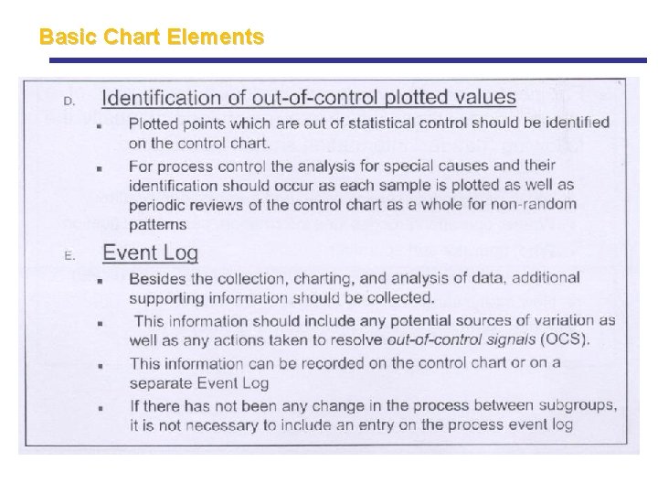 Basic Chart Elements Basic Chart Elements