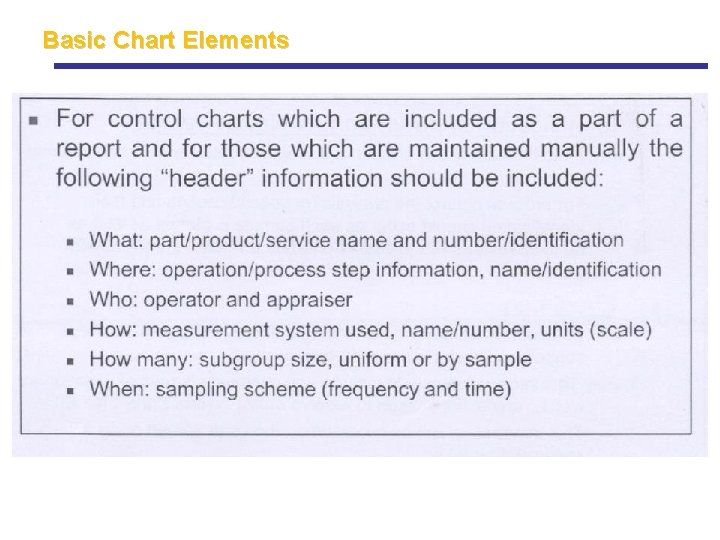 Basic Chart Elements Basic Chart Elements