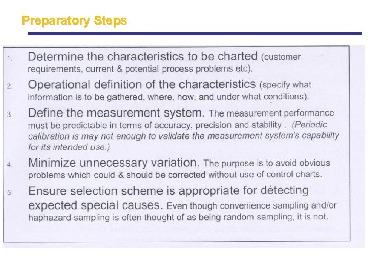 Preparatory Steps Preparatory Steps