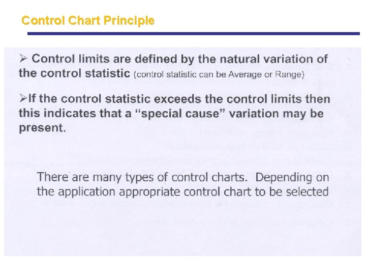 Control Chart Principle Control Chart Principle