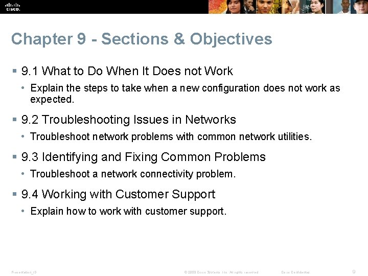 Chapter 9 - Sections & Objectives § 9. 1 What to Do When It