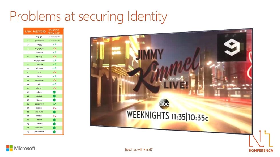 Problems at securing Identity Reach us with #ntk 17 
