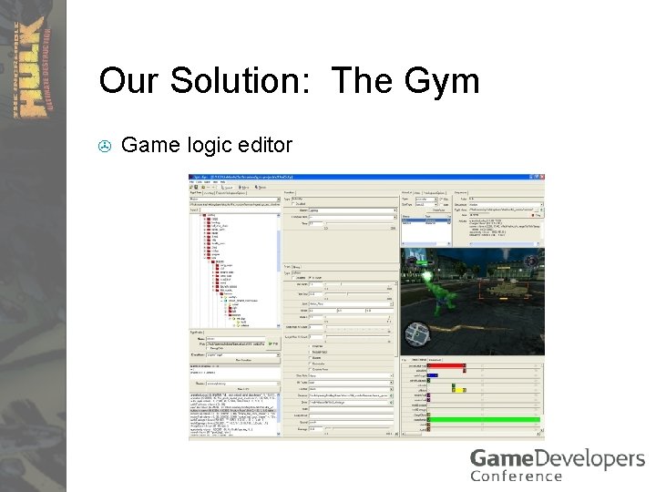 Our Solution: The Gym > Game logic editor 