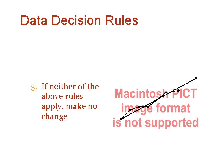 Data Decision Rules 3. If neither of the above rules apply, make no change