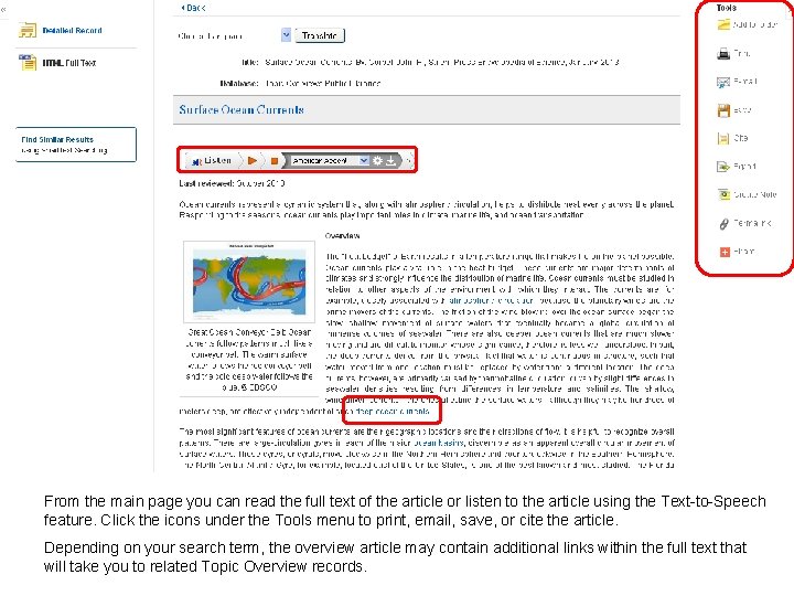 From the main page you can read the full text of the article or