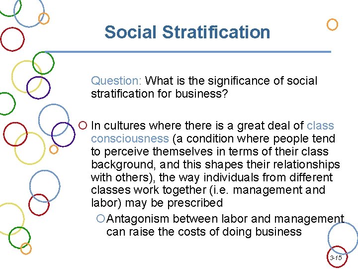 Social Stratification Question: What is the significance of social stratification for business? In cultures
