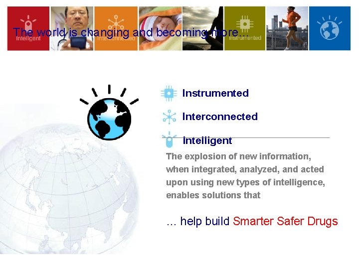 The world is changing and becoming more… Instrumented Interconnected Intelligent The explosion of new The world is changing and becoming more… Instrumented Interconnected Intelligent The explosion of new
