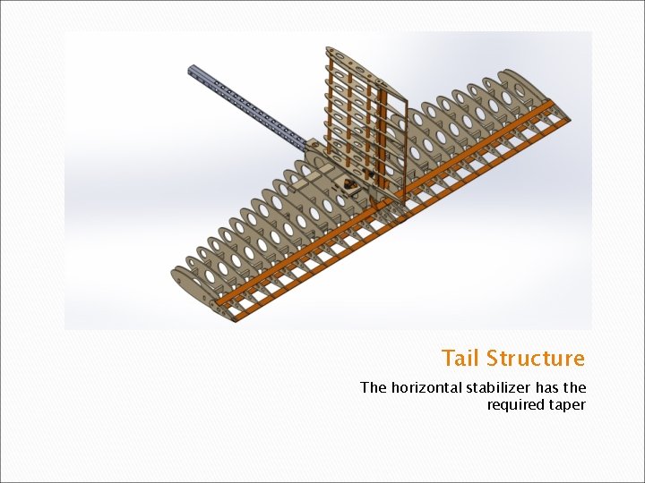 Tail Structure The horizontal stabilizer has the required taper 