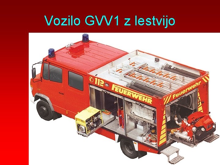 Vozilo GVV 1 z lestvijo 