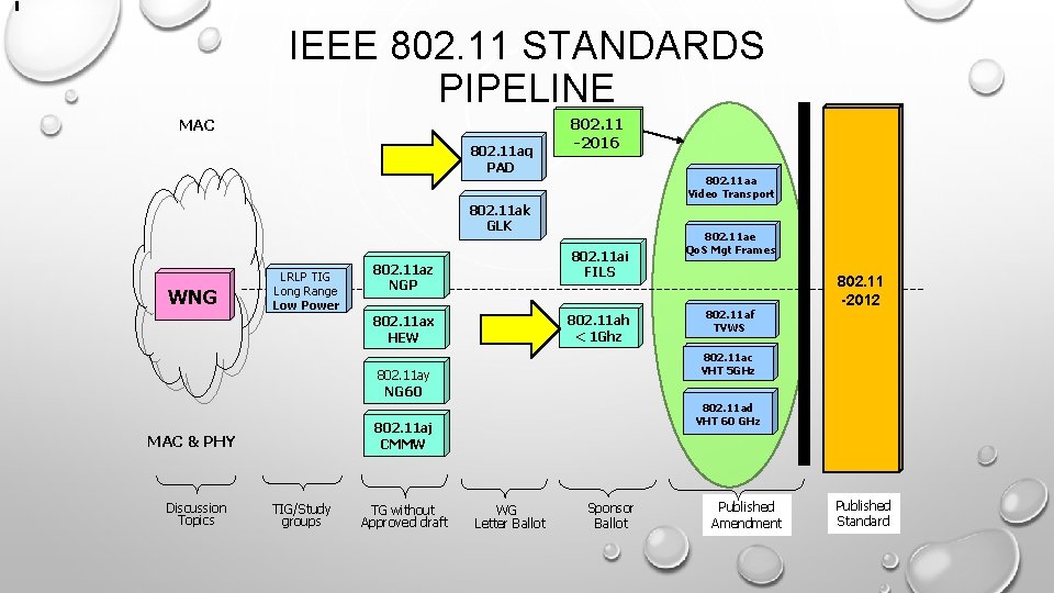 IEEE 802. 11 STANDARDS PIPELINE MAC 802. 11 aq PAD 802. 11 -2016 802.