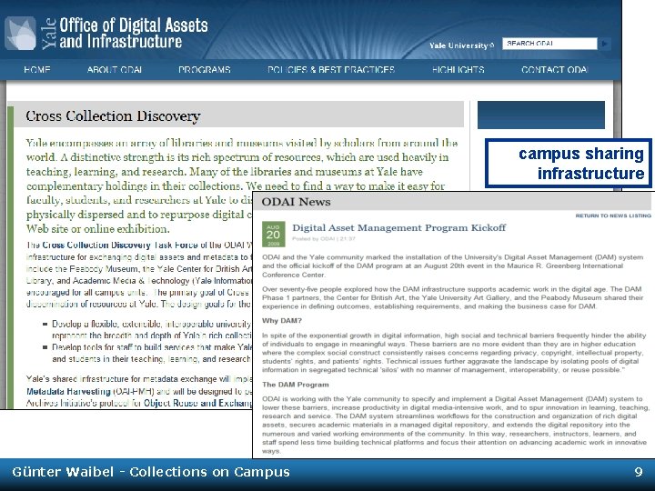 campus sharing infrastructure Günter Waibel - Collections on Campus 9 