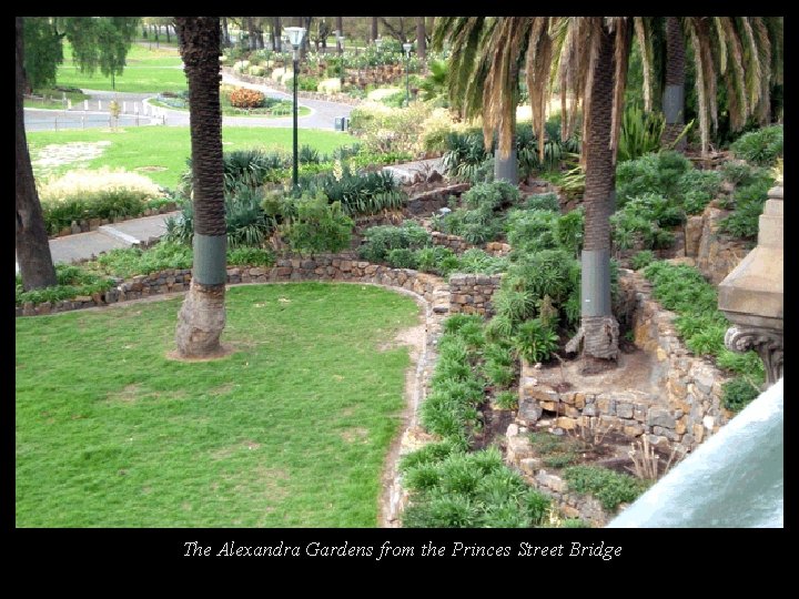 The Alexandra Gardens from the Princes Street Bridge 