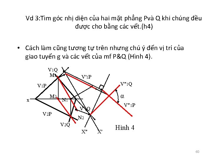 Vd 3: Tìm góc nhị diện của hai mặt phẳng Pvà Q khi chúng