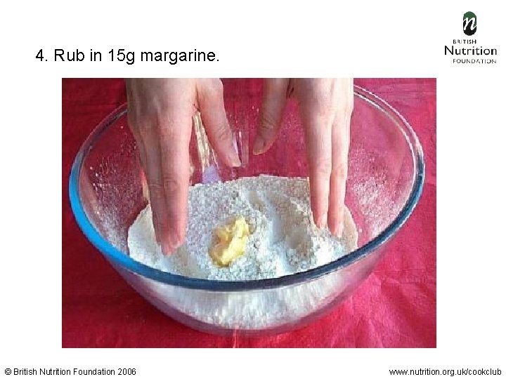 4. Rub in 15 g margarine. © British Nutrition Foundation 2006 www. nutrition. org.