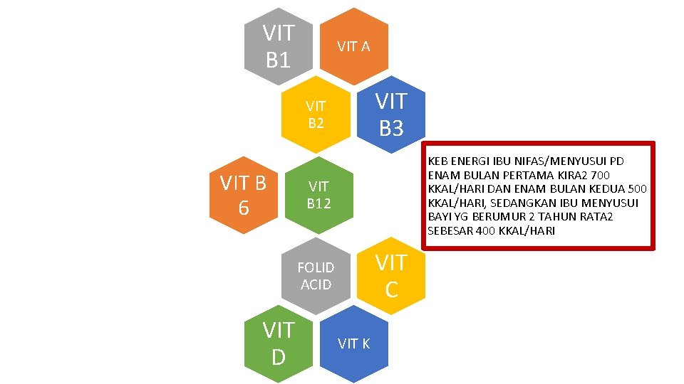 VIT B 1 VIT A VIT B 3 VIT B 2 VIT B 6