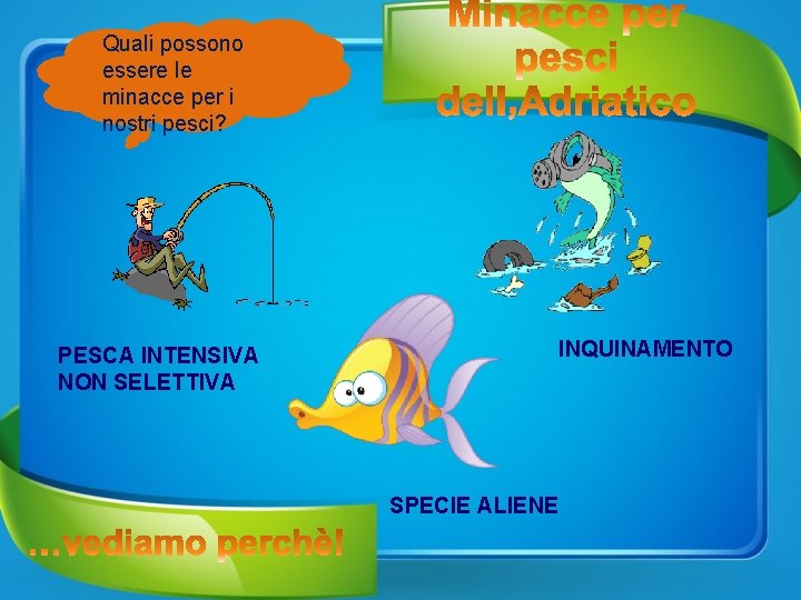 Quali possono essere le minacce per i nostri pesci? PESCA INTENSIVA NON SELETTIVA INQUINAMENTO