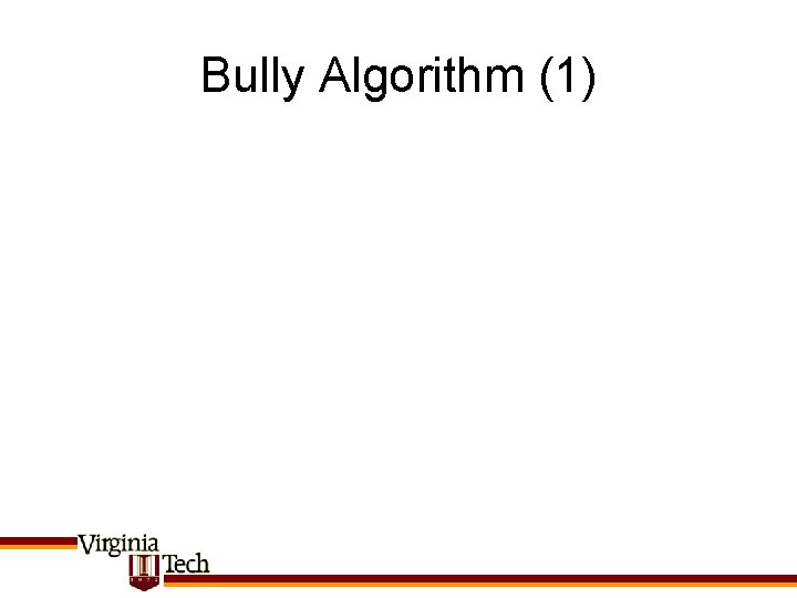 Bully Algorithm (1) 