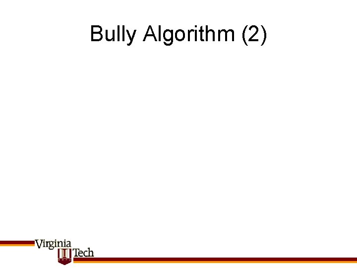 Bully Algorithm (2) 