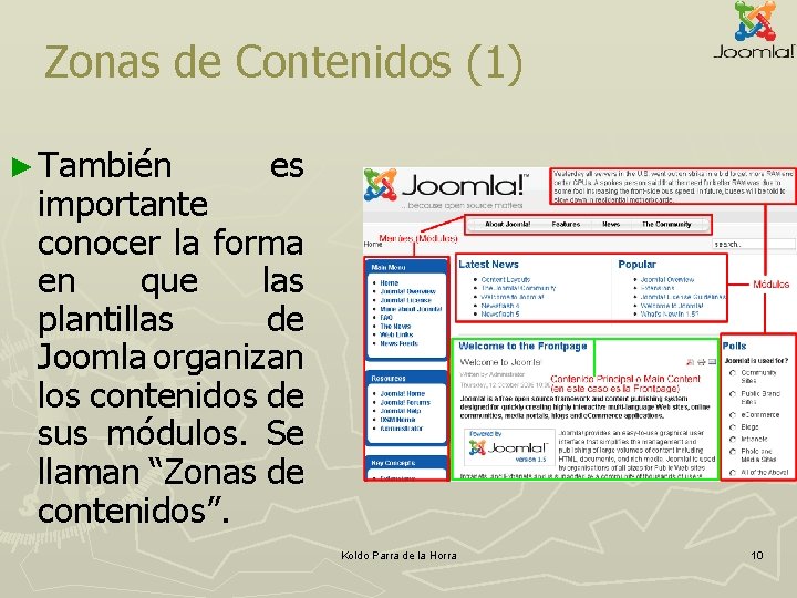 Zonas de Contenidos (1) ► También es importante conocer la forma en que las Zonas de Contenidos (1) ► También es importante conocer la forma en que las