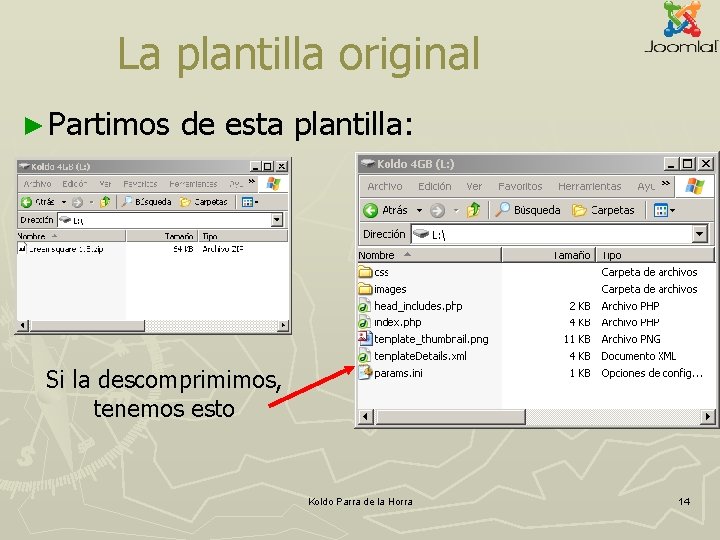 La plantilla original ► Partimos de esta plantilla: Si la descomprimimos, tenemos esto Koldo La plantilla original ► Partimos de esta plantilla: Si la descomprimimos, tenemos esto Koldo