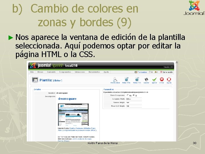 b) Cambio de colores en zonas y bordes (9) ► Nos aparece la ventana b) Cambio de colores en zonas y bordes (9) ► Nos aparece la ventana