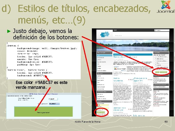d) Estilos de títulos, encabezados, menús, etc…(9) ► Justo debajo, vemos la definición de d) Estilos de títulos, encabezados, menús, etc…(9) ► Justo debajo, vemos la definición de