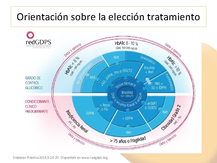 Orientación sobre la elección tratamiento Diabetes Práctica 2014; 5: 18 -20. Disponible en www.