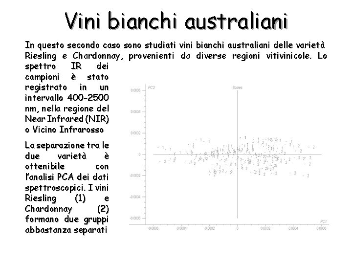 Vini bianchi australiani In questo secondo caso sono studiati vini bianchi australiani delle varietà