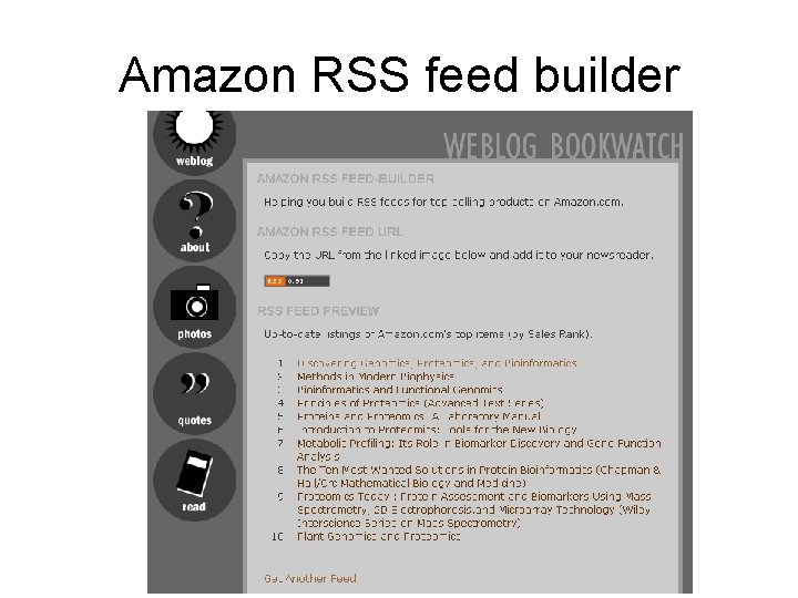 Amazon RSS feed builder 