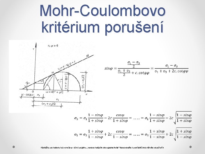 Mohr-Coulombovo kritérium porušení Přednášky pro studenty byly vytvořeny v rámci projektu: „Inovace studijního oboru