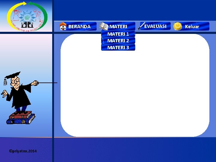 BERANDA ©priyatna. 2014 MATERI 1 MATERI 2 MATERI 3 EVALUASI Keluar 