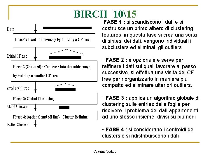 BIRCH 1015 FASE 1 : si scandiscono i dati e si costruisce un primo