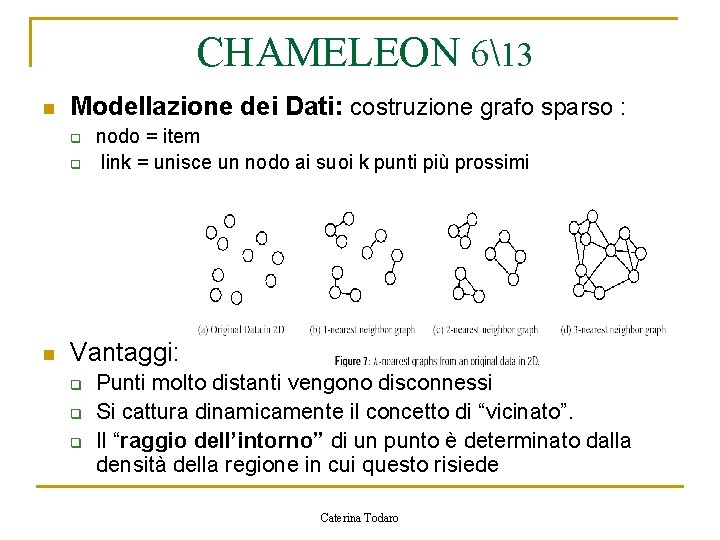CHAMELEON 613 n Modellazione dei Dati: costruzione grafo sparso : q q n nodo