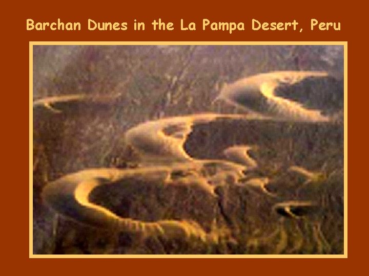 Barchan Dunes in the La Pampa Desert, Peru 