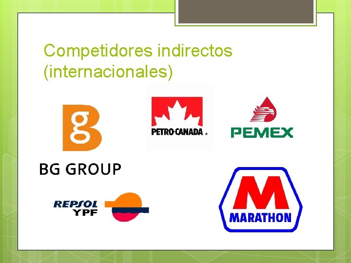 Competidores indirectos (internacionales) 