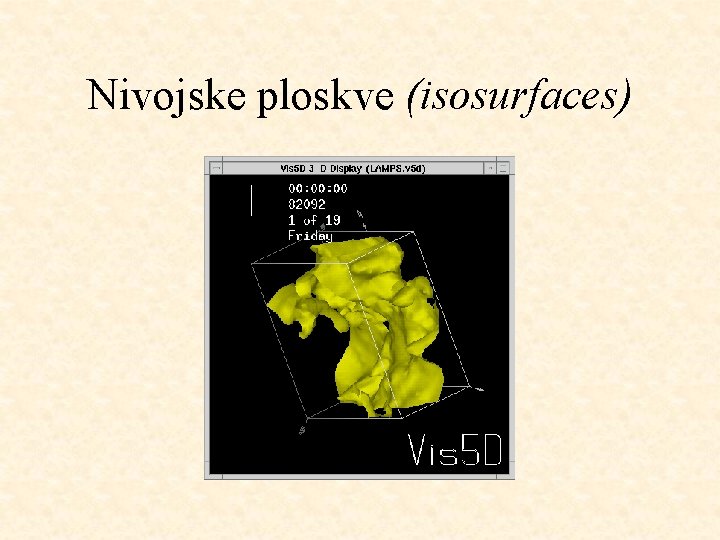 Nivojske ploskve (isosurfaces) 
