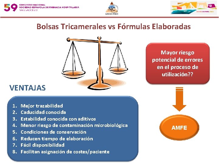 Bolsas Tricamerales vs Fórmulas Elaboradas Mayor riesgo potencial de errores en el proceso de