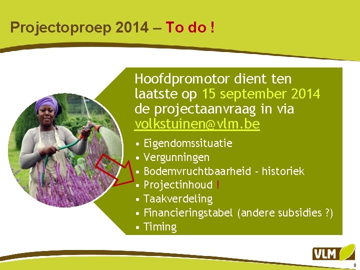 Projectoproep 2014 – To do ! Hoofdpromotor dient ten laatste op 15 september 2014