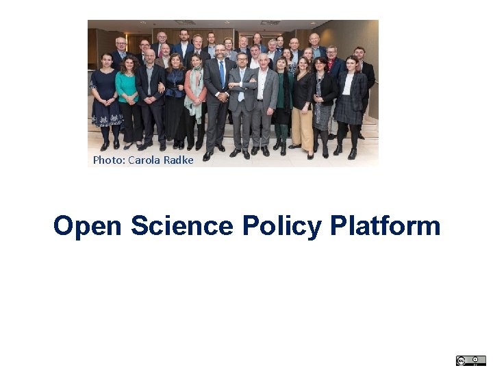Photo: Carola Radke Open Science Policy Platform 