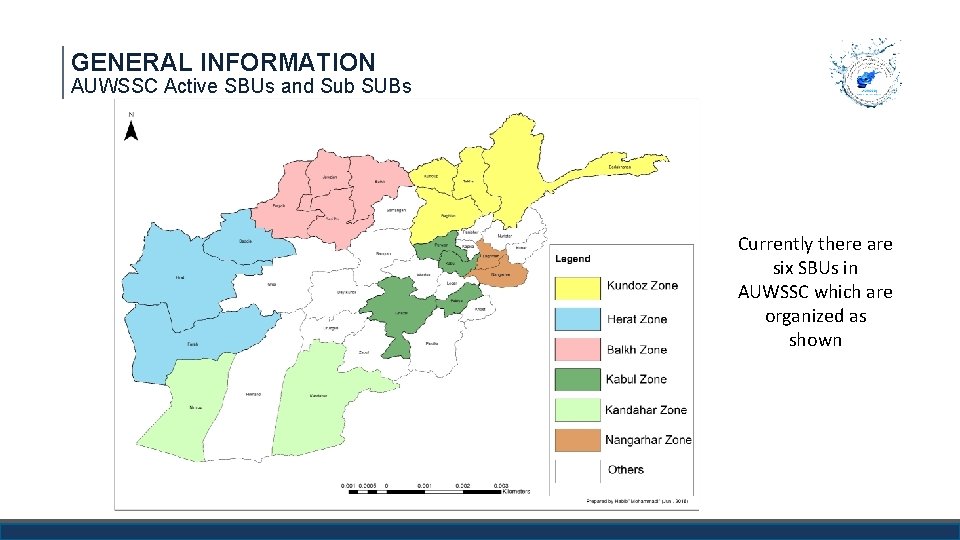 GENERAL INFORMATION AUWSSC Active SBUs and Sub SUBs Currently there are six SBUs in